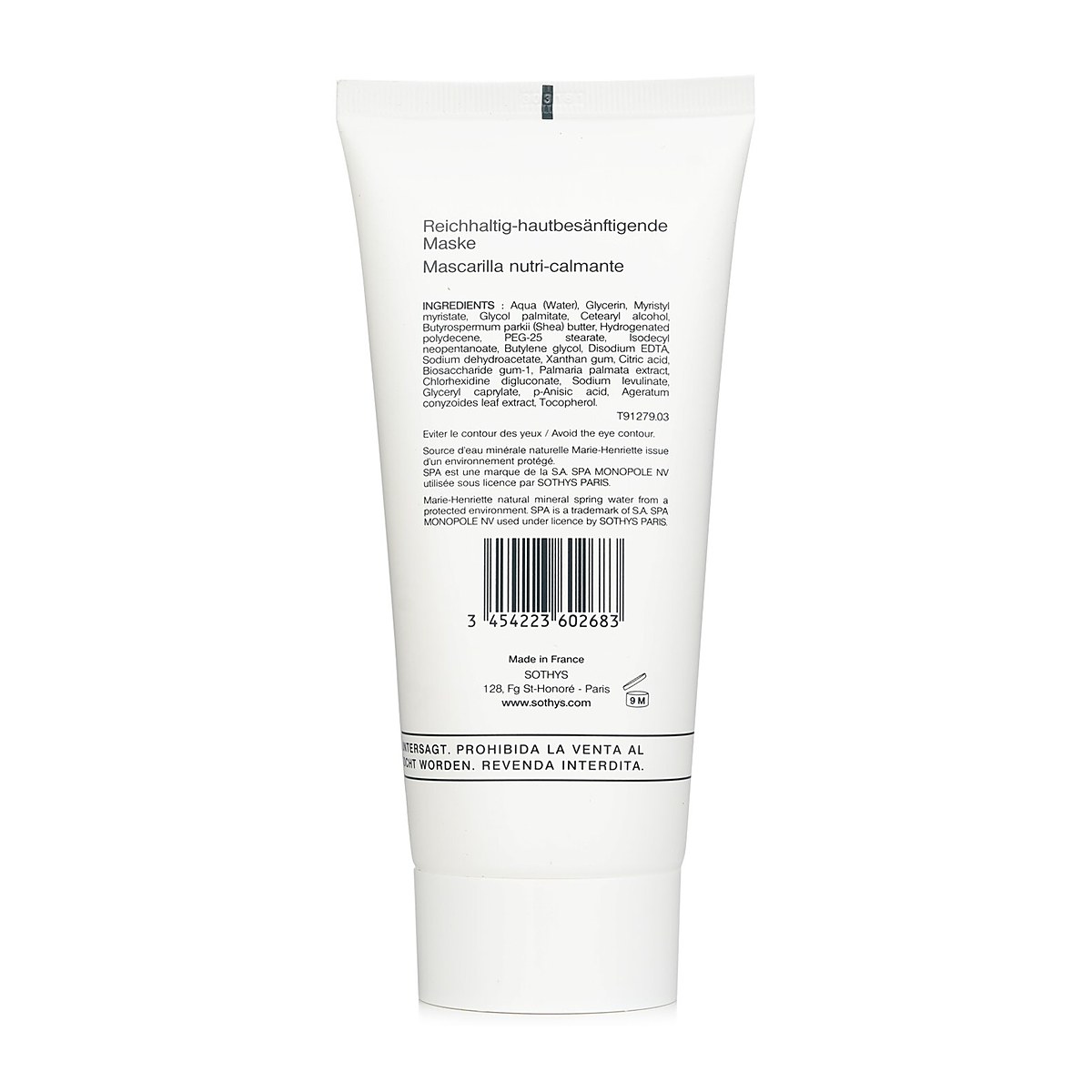 Sothys Nutri-Rauhoittava naamio - herk&auml;lle iholle (salonkikoko) 150ml/1.69oz