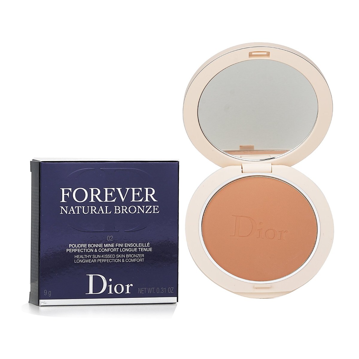 Christian Dior برونزر بودرة اسمرار طبيعية Dior Forever 02 برونزي فاتح 9g/0.31oz