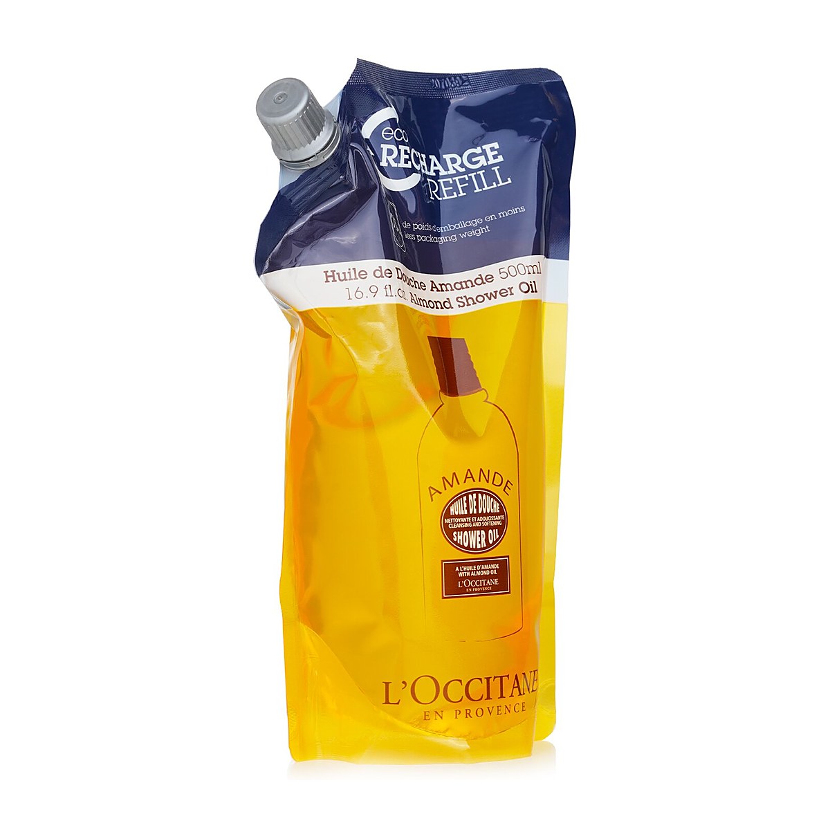 L'Occitane Almond Cleansing & Softening Shower Oil (Eco-Refill)(Random Packaging) 500ml/16.9oz