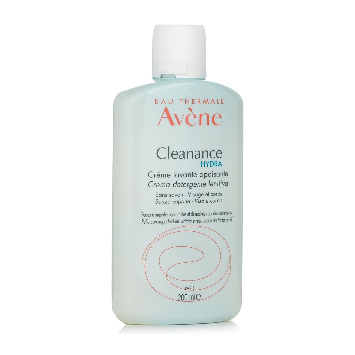 Avene Cleanance HYDRA zklidňuj&iacute;c&iacute; čistic&iacute; kr&eacute;m &ndash; pro pleť se sklonem k vad&aacute;m, suchou a podr&aacute;žděnou o&scaron;etřen&iacute;m 200ml/6.7oz