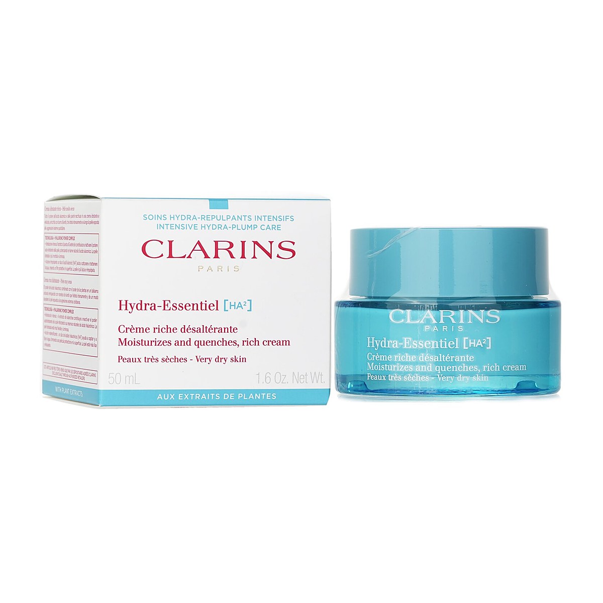 Clarins Hydra-Essentiel [HA&sup2;] Moisturizes And Quenches, Rich Cream (For Very Dry Skin) 50ml/1.6oz