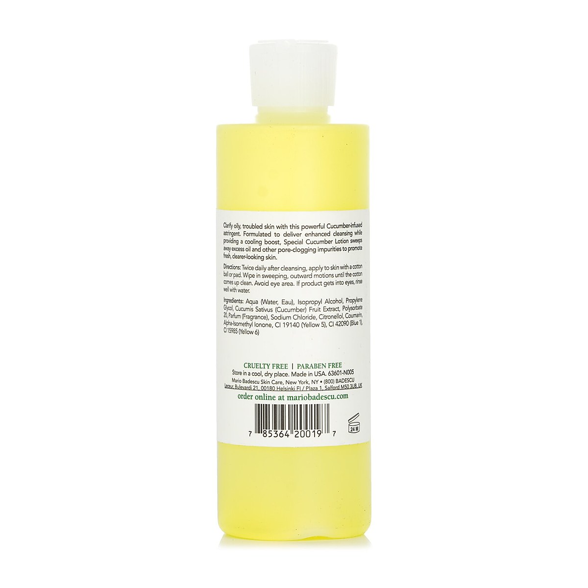 Mario Badescu Kem Dưỡng Da Đặc Biệt Dưa Leo - D&agrave;nh Cho Da Hỗn Hợp/ Da Dầu 236ml/8oz