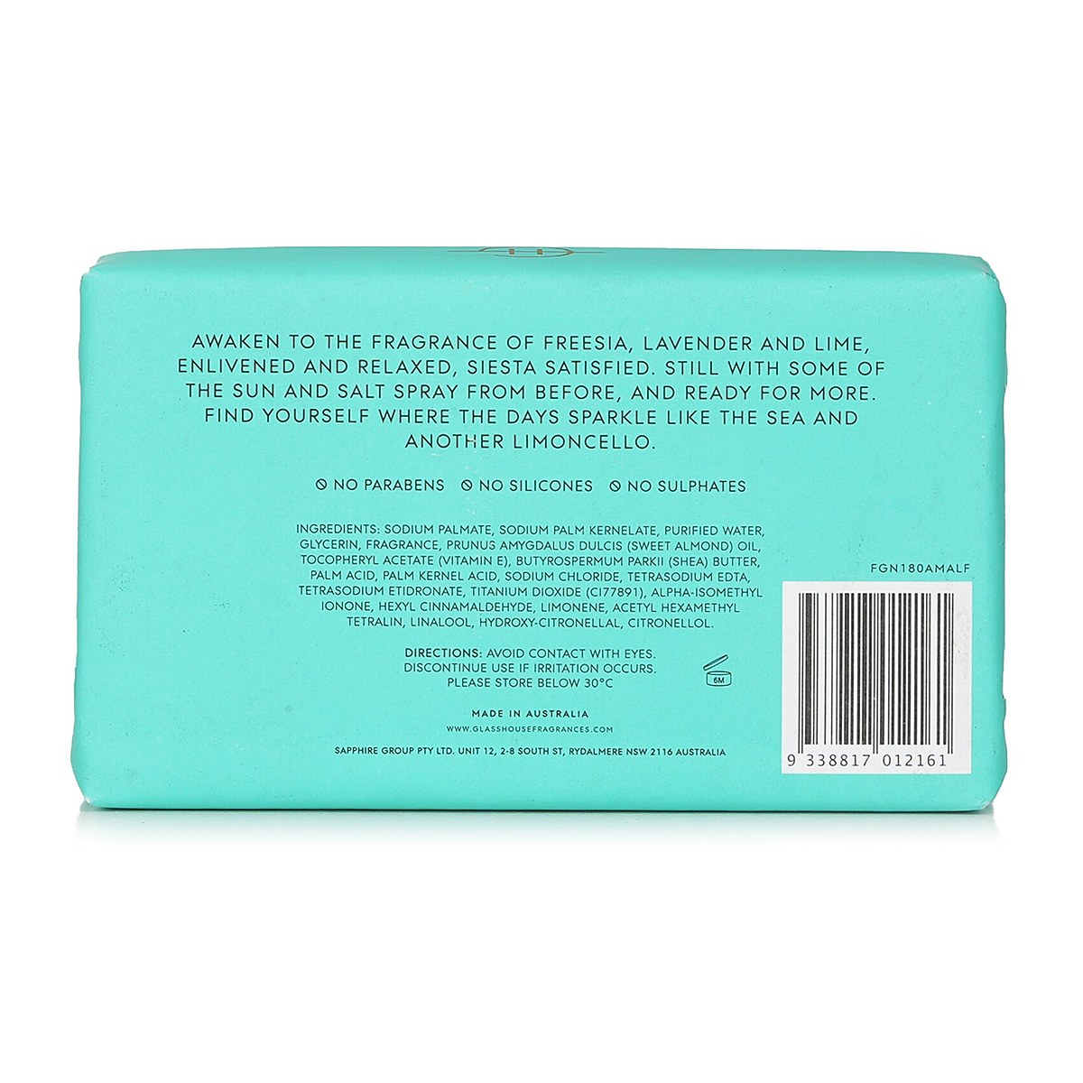 Glasshouse Body Bar - Lost In Amalfi (Sea Mist) 180g/6.3oz