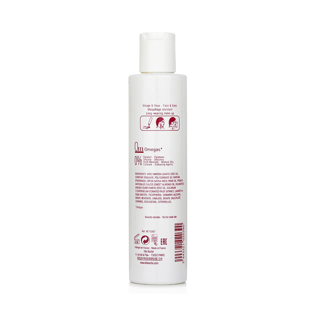 Ella Bache Olejk do mycia twarzy Tomato Cleansing Oil for Face & Eyes, Long-Wearing Make-Up 200ml/6.76oz