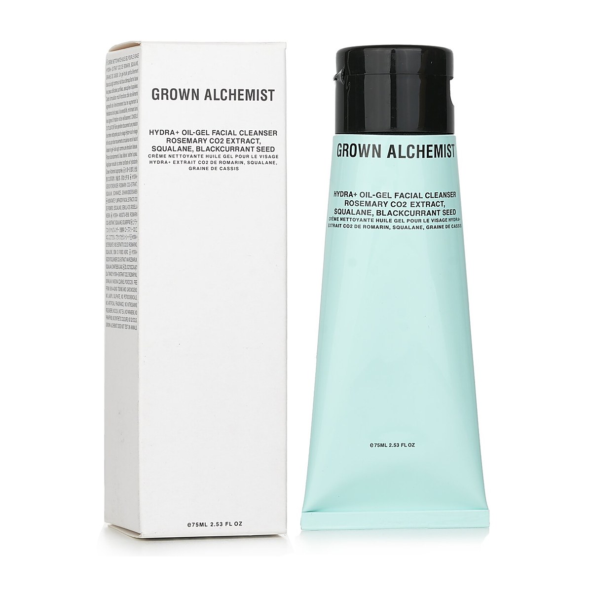 Grown Alchemist Olejkowo-żelowy żel do mycia twarzy Hydra+ - Ekstrakt CO2 z rozmarynu, Skwalan, Nasiona czarnej porzeczki 75ml/2.53oz