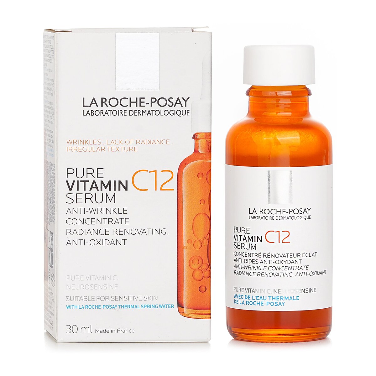 La Roche Posay Pure Vitamin C12 Serum Anti Wrinkle Concentrate, Radiance Renovating, Anti-oxidant 30ml