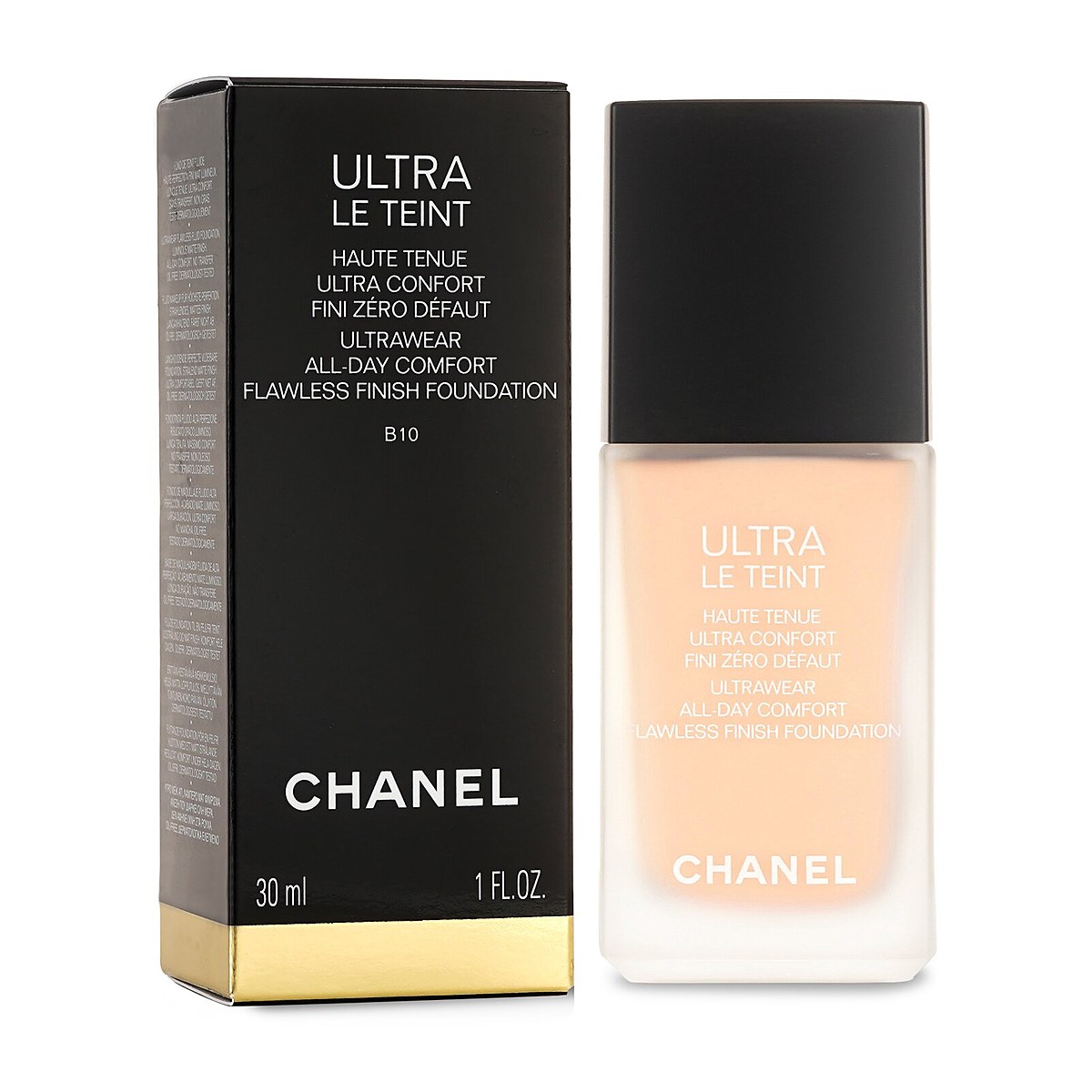Chanel Ultra Le Teint Ultrawear All Day Comfort Flawless Finish Foundation B10 30ml/1oz