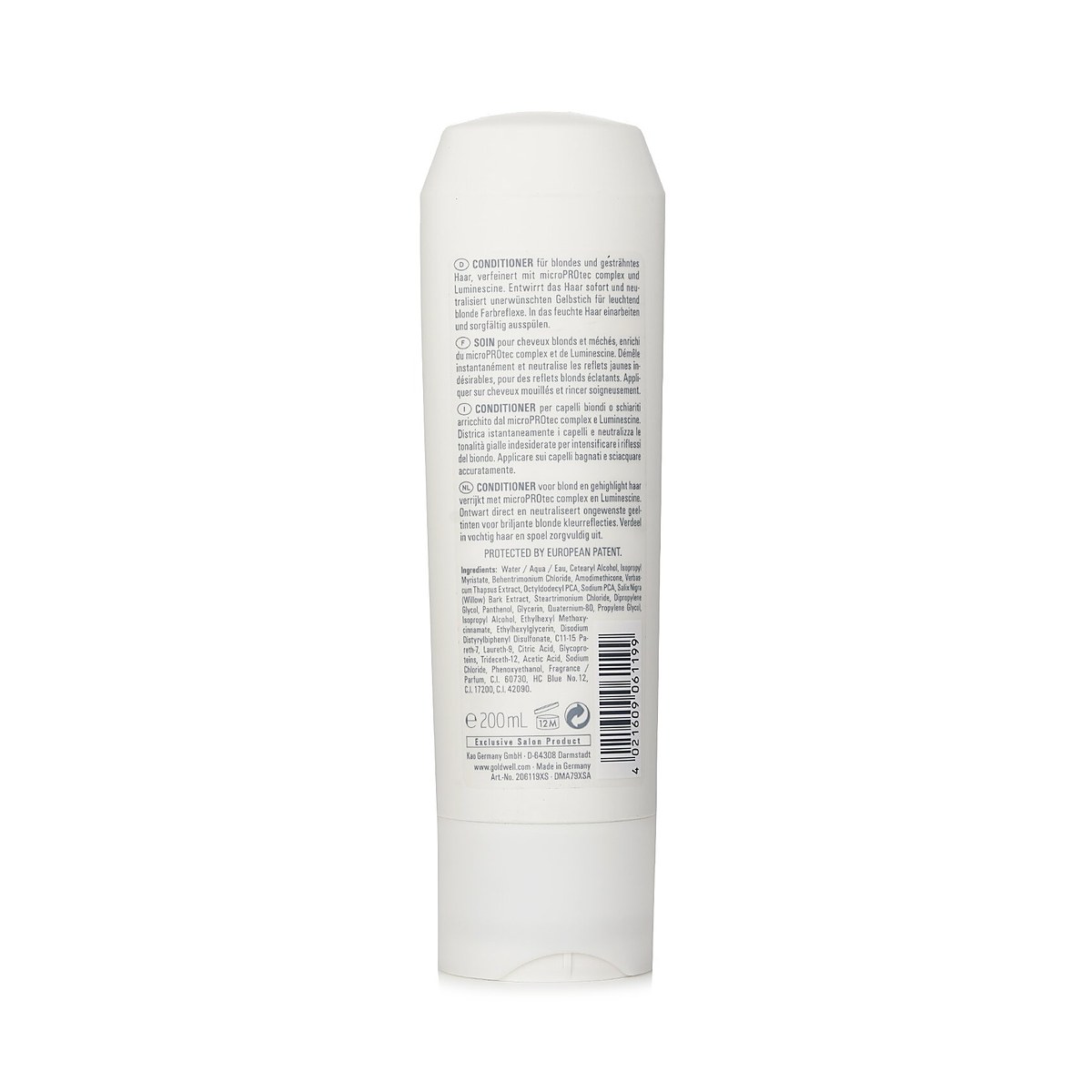 Goldwell 冷色去黄护发素 200ml/6.8oz
